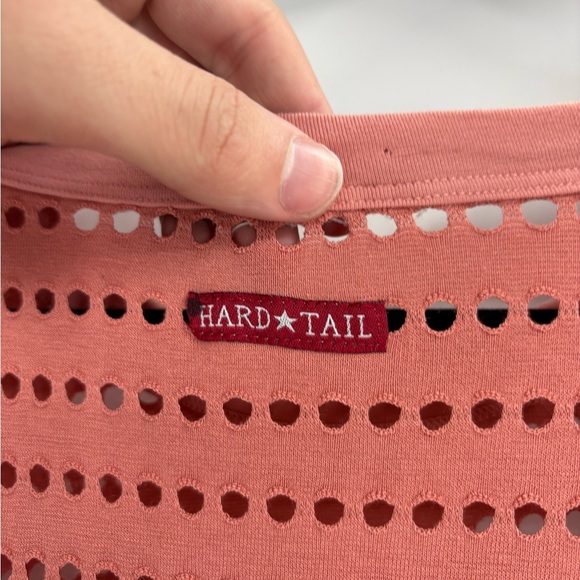 Hard tail 3/4 sleeve activewear mesh dolman sleeve oversized shirt size medium - Picture 5 of 7